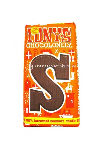 Tonys Chocolonely Milk Chocolate Letter Caramel Sea Salt